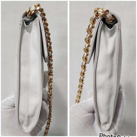 Auth Chanel Caviar Crossbody (24k gold) or Cell Phone Holder - Picture 13 of 14